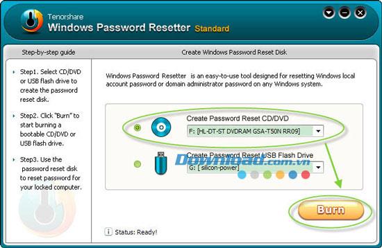Tenorshare Windows Password Reset 3.1 - إعادة تعيين كلمة مرور Windows