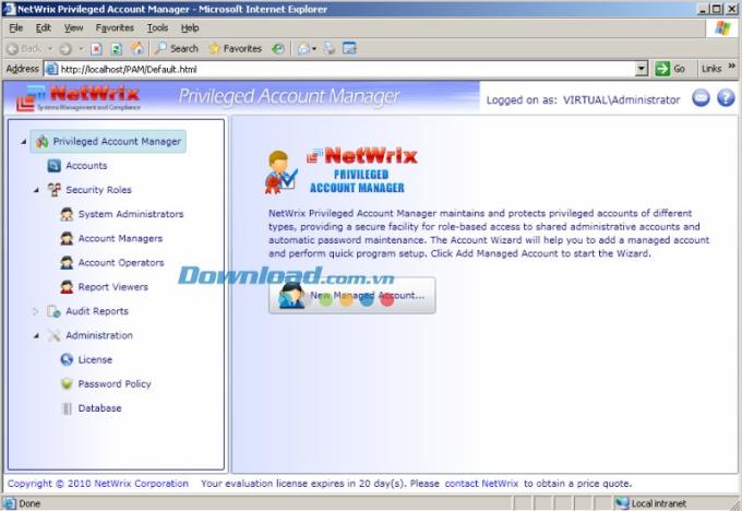 NetWrix Privileged Account Manager 4.1.145 - Benutzerkontenverwaltung