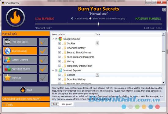 ؛ SecretBurner 1.1 - يزيل المعلومات الحساسة من الكمبيوتر