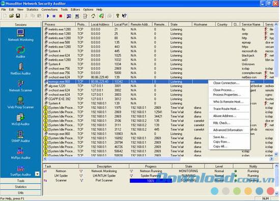 Nsauditor Network Security Auditor 2.4.8 - Software zur Steuerung der Netzwerksicherheit