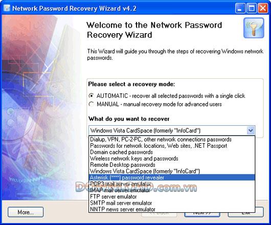 ؛ Network Password Recovery Wizard - استعادة كلمات مرور نظام Windows