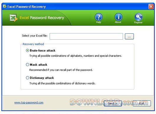 برنامج Excel Password Recovery