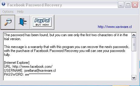 Facebook Passwortwiederherstellung