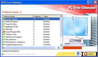 PC Error Eliminator 3.0 - Registrierungstestsoftware
