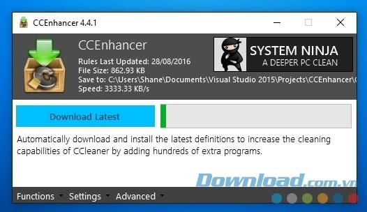 CCEnhancer 4.5.6 - Tool zur Unterstützung des CCleaner-Dienstprogramms