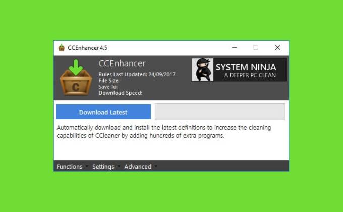 CCEnhancer 4.5.6 - Tool zur Unterstützung des CCleaner-Dienstprogramms CCEnhancer 4.5.6 - Tool zur Unterstützung des CCleaner-Dienstprogramms