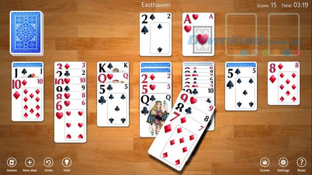 jeu de carte solitaire klondike