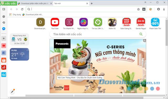 Coc Coc 91.0.146-ビデオのダウンロード、非常に高速なファイルのダウンロードをサポートするベトナムのWebブラウザ