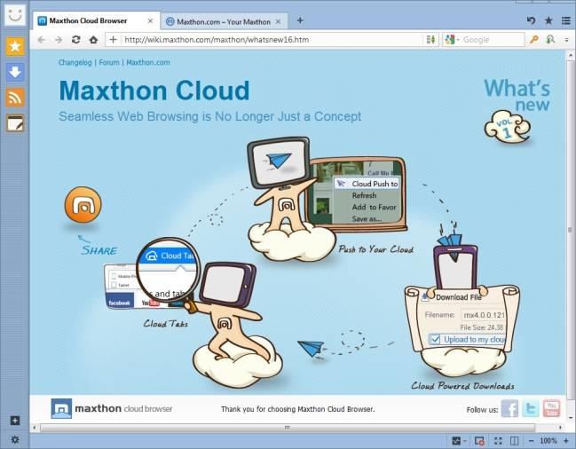 Maxthon5.3.8.2000-無料で用途の広いWebブラウザ