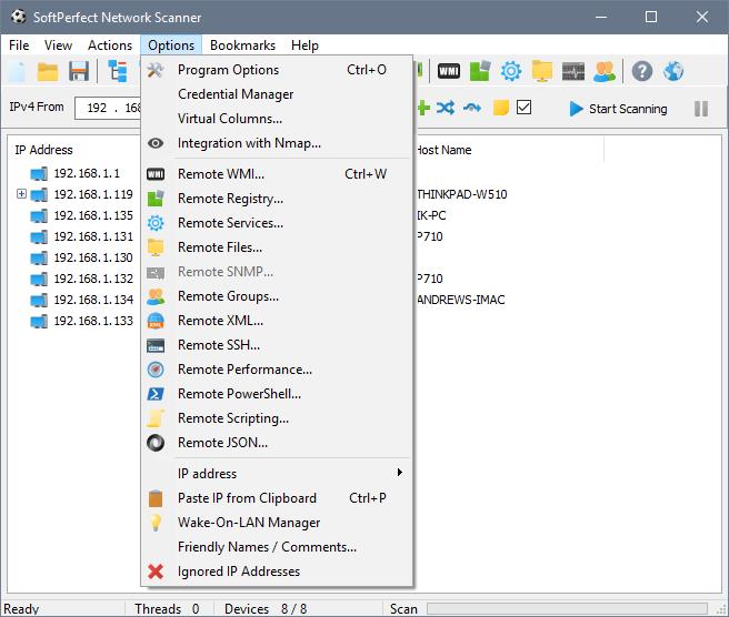 SoftPerfect Network Scanner 7.2.6 - Scanner l'adresse IP