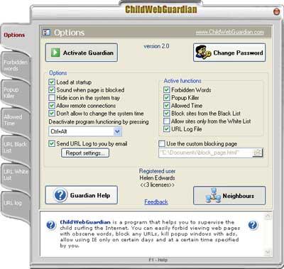 ChildWebGuardian 4.4 - Schützen Sie Kinder beim Surfen im Internet