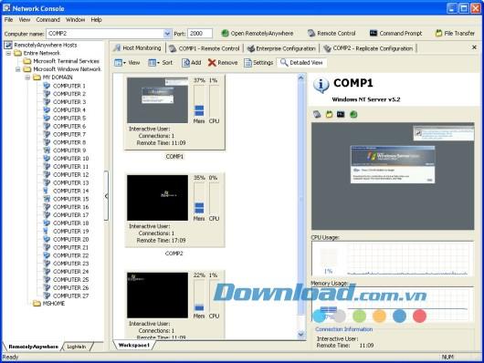 Network Console 9.0.175 - Hilfsprogrammunterstützung RemotelyAnywhere und LogMeIn Pro