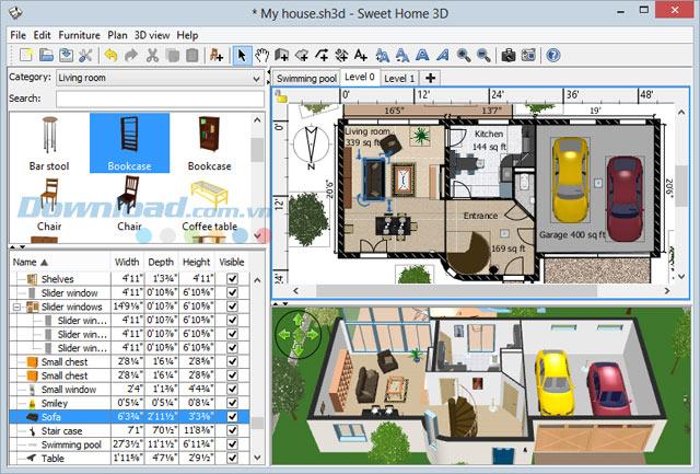 Sweet Home 3D6.4.2-無料のインテリアデザインソフトウェア