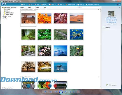Windows Live-Fotogalerie 16.4.3503.0728 - Organisieren und bearbeiten Sie Fotos