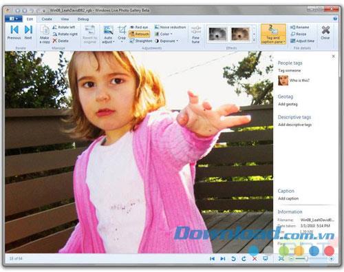 Windows Live-Fotogalerie 16.4.3503.0728 - Organisieren und bearbeiten Sie Fotos