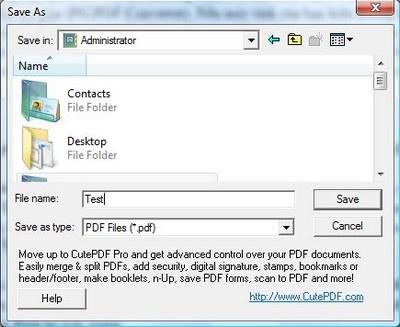 CutePDF Writer4.0-テキストドキュメントをPDFに変換 CutePDF Writer4.0-テキストドキュメントをPDFに変換