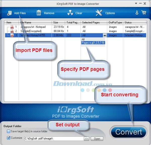 iOrgsoftPDFから画像へのコンバーター2.3.1-PDFを画像に変換する