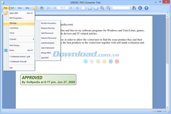 GIRDACPDFコンバーター17.2.2.6-PDFファイルコンバーター