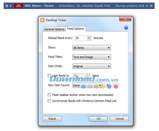 Desktop Ticker 1.8 - Nachrichtenupdates per RSS-Feed Desktop Ticker 1.8 - Nachrichtenupdates per RSS-Feed
