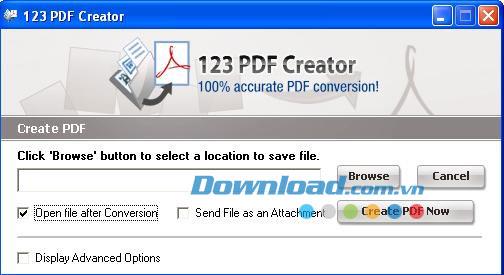 123 PDF Creator4.2-PDF作成ツール