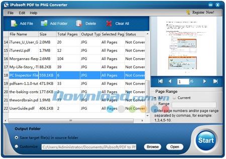 iPubsoftPDFからPNGへのコンバーター2.1.2-PDFをPNGに変換