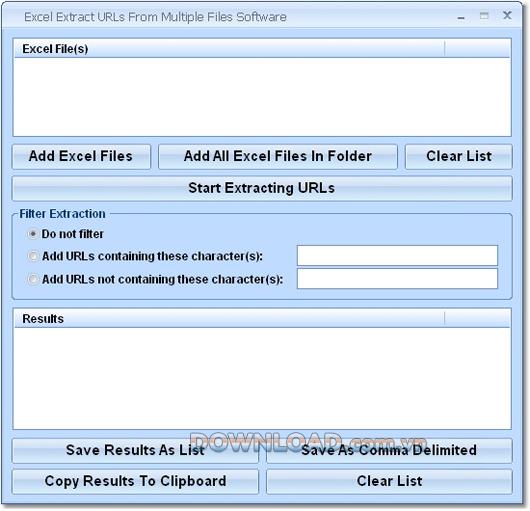 複数のファイルソフトウェアからのExcel抽出URL-Excelファイル内のリンクの抽出