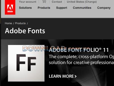 adobe font folio open type