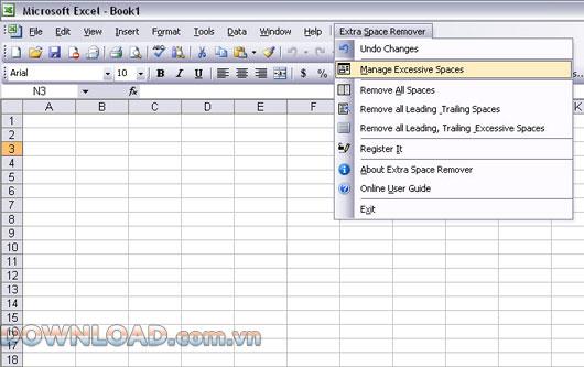 TechnoCom Excel Space Remover - Löschen Sie Leerzeichen in Excel-Dateien