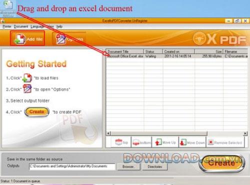 OX Excel to PDF Converter - Convertir Excel en PDF