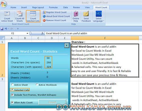 Excel Word Count - Zählt die Anzahl der Wörter in einer Excel-Datei