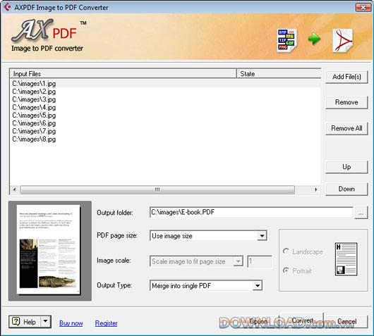 AXPDF Image to PDF Converter - Konvertieren Sie Bilder in PDF