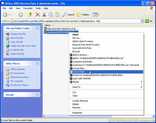Microsoft OneNote 2003 Service Pack 2 - Pack de mise à jour SP2 pour OneNote 2003