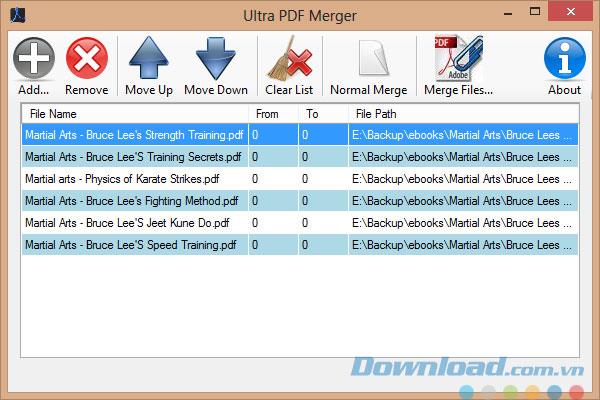 Ultra PDF Merger1.3.9-PDFファイル結合ソフトウェア