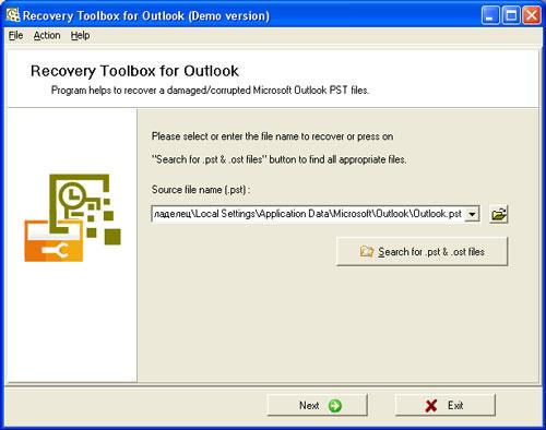 Recovery ToolBox für Outlook