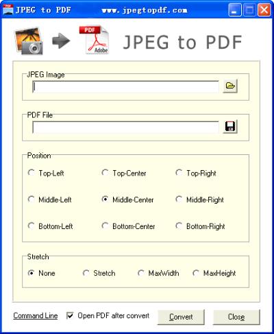 Image To PDF ou XPS - Un outil pour convertir des images JPEG en PDF
