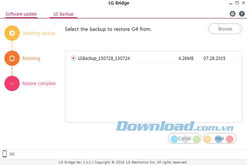 LG Bridge 1.1.2 - Synchronisieren Sie Computer und LG-Geräte