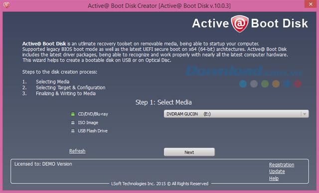 Active @ Boot Disk 10.1.0 - Stellt Daten von einer bootfähigen CD / DVD wieder her