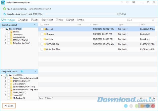 Easeus Data Recovery Wizard 12.9.1 - Kostenlose Datenwiederherstellungssoftware