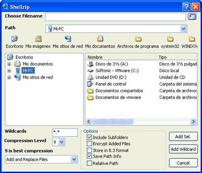 Shellzip 3.0 Beta 2 - Dateikomprimierung und -komprimierung