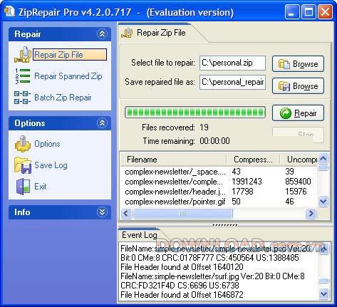 Zip Repair Pro 5.1.0.1431 - Wiederherstellen beschädigter Zip-Dateien