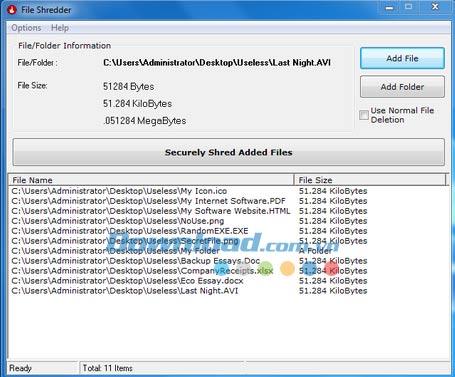 XetoWare File Shredder 1.0 - Daten dauerhaft löschen