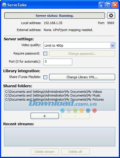 ServeToMe 3.9.0.3053 - Erstellen Sie einen Server für die Freigabe von Video, Audio und Fotos