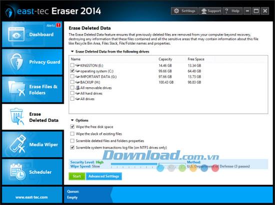 East-Tec Eraser 2014 11 - Dienstprogramm zum sicheren Löschen von Daten
