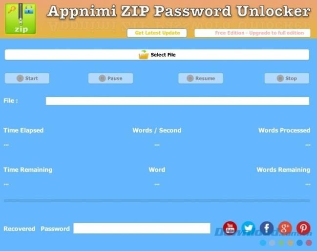 Appnimi ZIP Password Unlocker 3.4 - Crypter le contenu du fichier compressé
