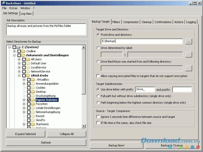 Back4Sure 3.7.3 - Kostenlose Daten sichern Back4Sure 3.7.3 - Kostenlose Daten sichern