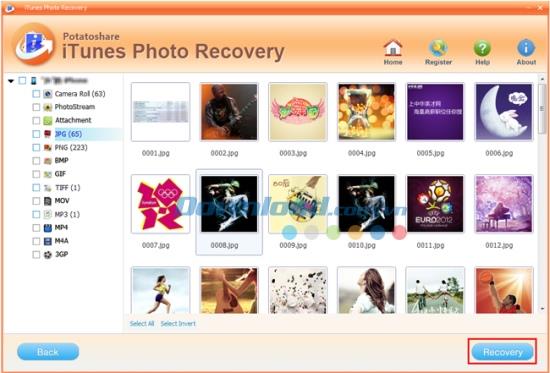 Potatoshare iTunes Photo Recovery 5.0 - Récupérer des photos pour iPhone, iPad et iPod touch