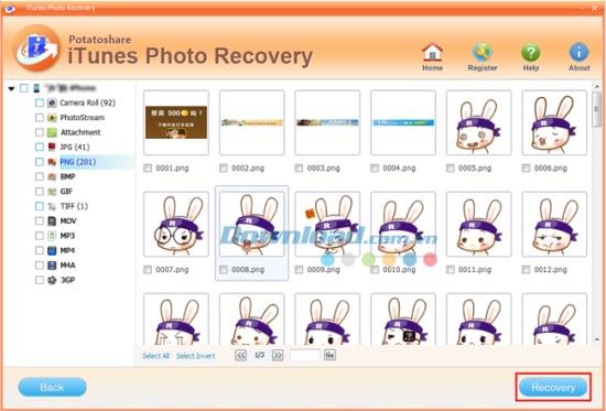 Potatoshare iTunes Photo Recovery 5.0 - Récupérer des photos pour iPhone, iPad et iPod touch