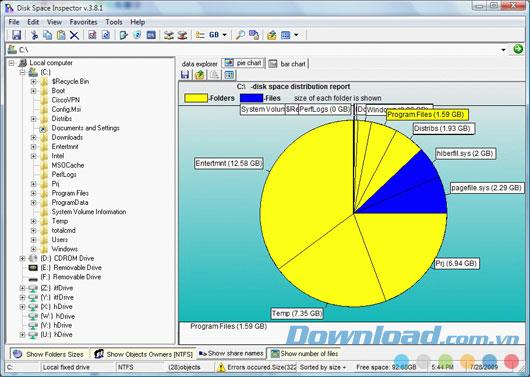 Inspecteur d'espace disque 3.8.1 - Vérifiez la quantité de disque utilisée