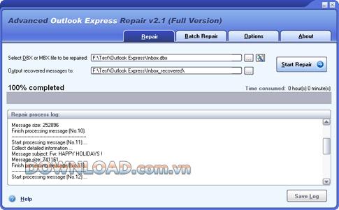 Réparation avancée d'Outlook Express - Récupérer des e-mails dans Outlook Express