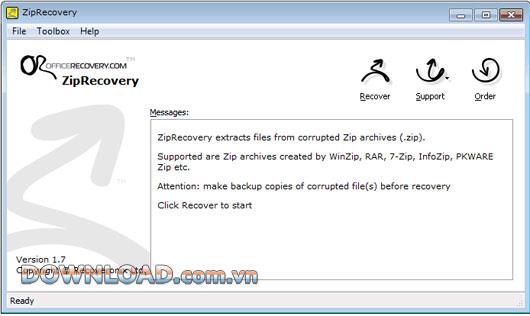 ZipRecovery - Wiederherstellen beschädigter ZIP-Dateien